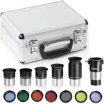 1.25&#034; Eyepiece And Filter Set With A Carry Casetelescope Accessory Kit 13 Piece