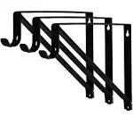 Everbilt Black Heavy Duty Shelf Bracket and Rod Support 