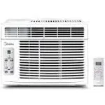 Midea MAW06R1CWT EasyCool Window Air Conditioner, Fan-Cools, Circulates and Dehumidifies Up to 250 Sq ft, Reusable Filter, LCD Remote Control, 6,000