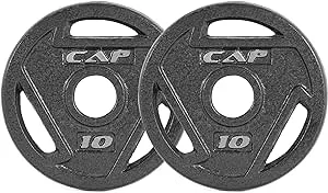 CAP Barbell, 45lb Olympic Grip Plate, Black