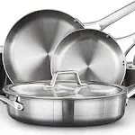 Calphalon 2029633 Premier Stainless Steel 8-Piece Cookware Set, Silver