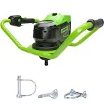 Greenworks Pro 80V Brushless (43CC Gas Equivalent) Earth Auger / Post Hole Digger - Auger Bit and Battery / Charger Sold Separately