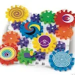 Quercetti Kaleido Gears - 55 Piece Building Set with 3 Different Sized Gears