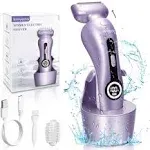 krovena Electric Shaver for Women Best Electric Razor for Womens Bikini Legs Underarm Public Hairs Rechargeable Trimmer with Detachable Head Cordless Wet Dry