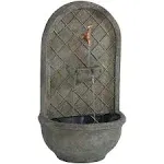 Sunnydaze Decor Messina 26" Outdoor Wall Water Fountain - Florentine Stone