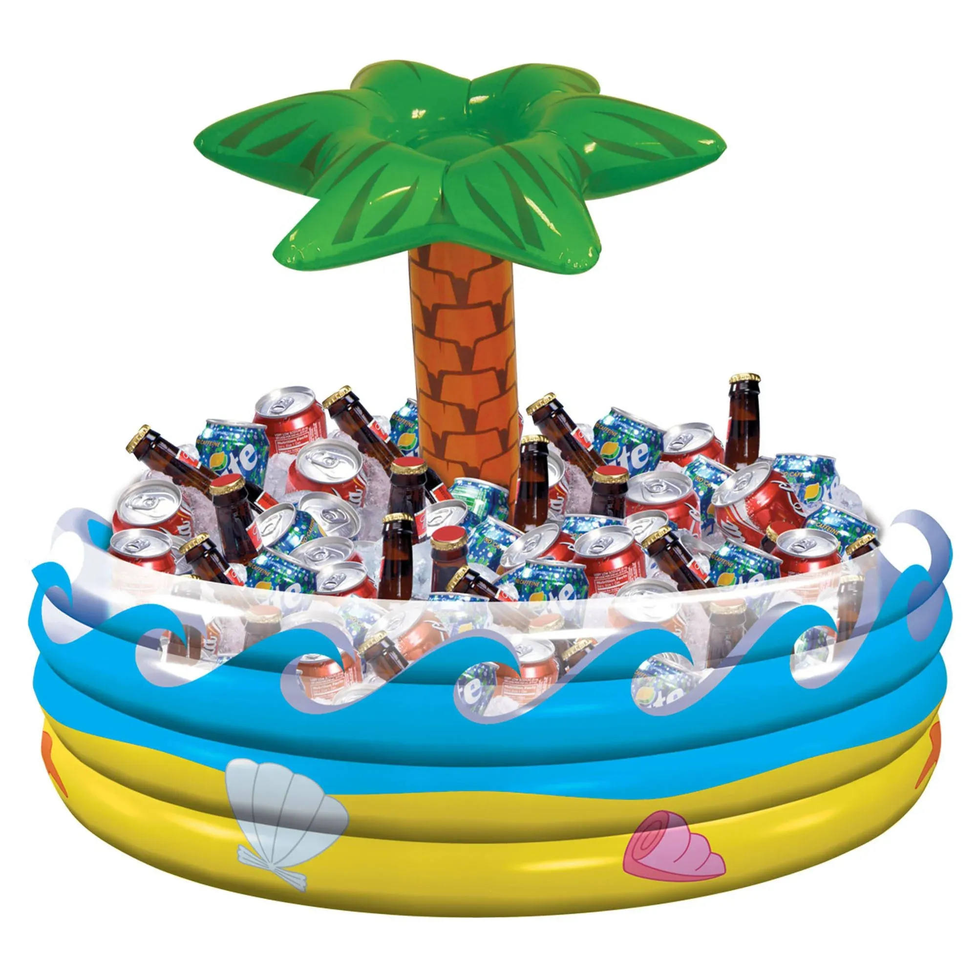 Inflatable Palm Tree Cooler Luau Tiki Tropical Theme Beach Pool Ice Chest Party