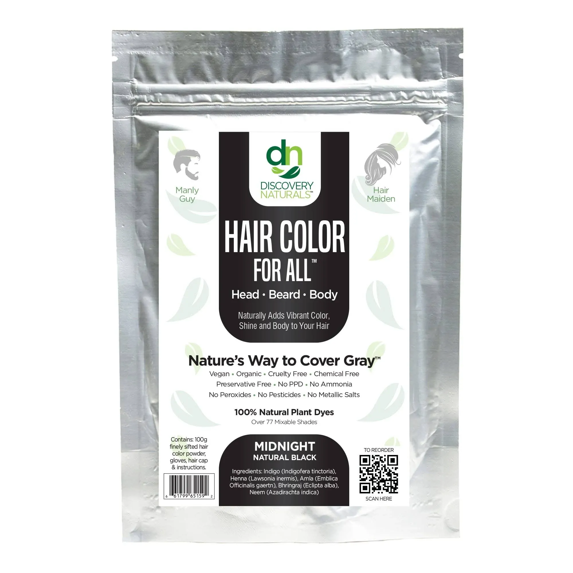 Henna Hair Color For All Kit 100% All Natural Powder Hair Dye Beard Dye Organic