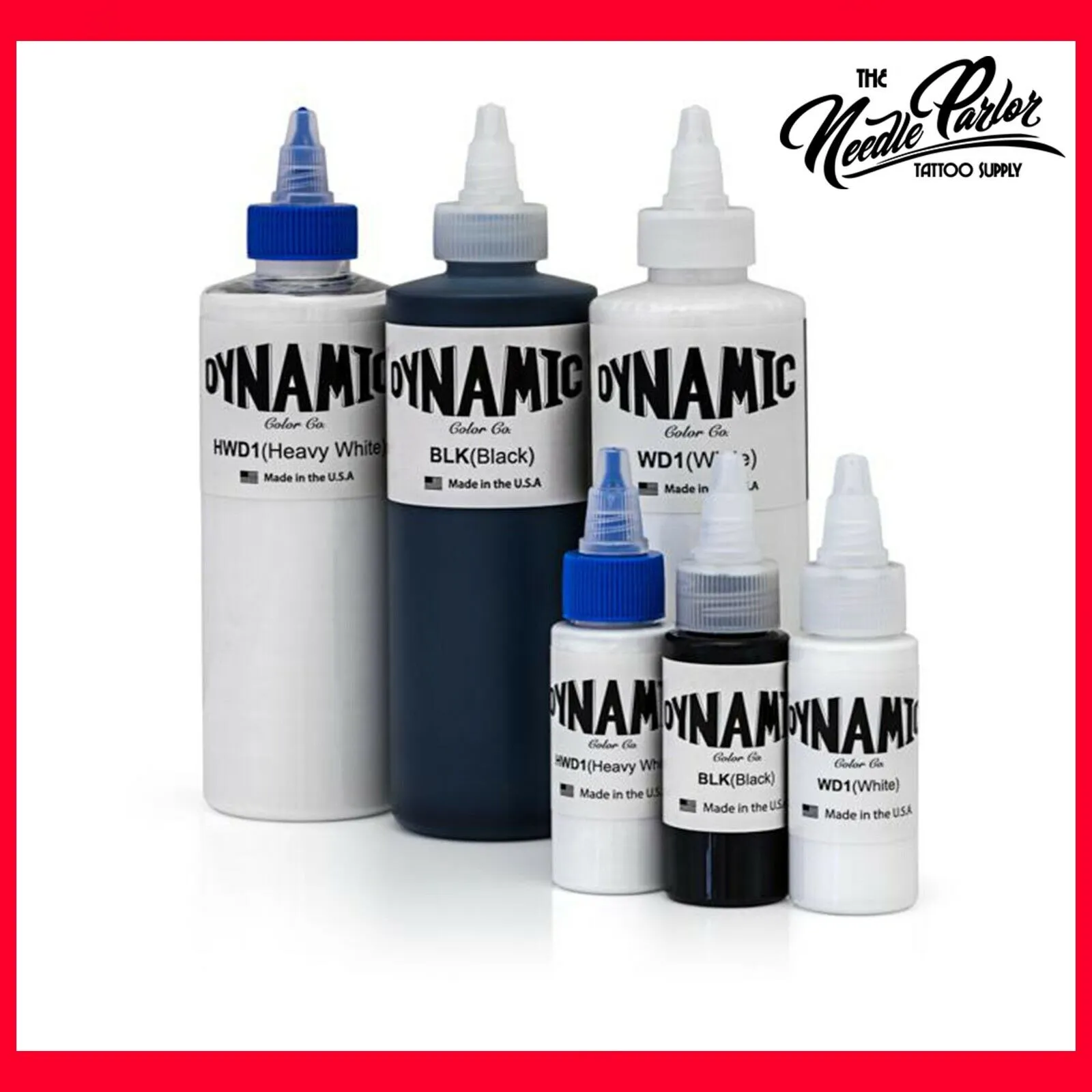 Dynamic Tattoo Ink: Black, Triple Black, White, Triple&amp; Heavy White (1oz &amp; 8oz)