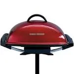 George Foreman 12-Serving Indoor/Outdoor Rectangular Electric Grill, Red, GFO201R