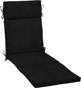 Arden Selections Outdoor Chaise Cushion, 21 x 72, Rain-Proof, Fade Resistant 72 x 21, Black Leala