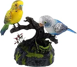 Tipmant Talking Parrots Birds Electronic Pets Office Home Decoration Recording & Playback Function Pen Holders Kids Toys Christmas Birthday Gifts