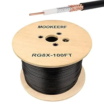 RG8x Coaxial Cable 100ft,Low Loss RG 8X Cable 100 Feet,RG8x Coax Cable 50 ohm