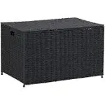 Household Essentials Small |Light Brown ML-5660 Decorative Wicker Chest with Lid for Storage and Organization