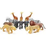 Jumbo Safari Animal Figurines 12 Piece African Jungle Zoo Set