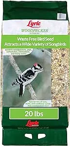 Lyric Woodpecker Wild Bird Seed - No Waste Bird Seed with Nuts, Dried Fruit & Shelled Seeds - 20 lb bag