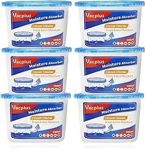 Vacplus Ocean Fragrance Moisture Absorber (6 Pack), 10.5 oz, Humidity Absorber Attracts Extra Moisture from Your Bathroom, Close