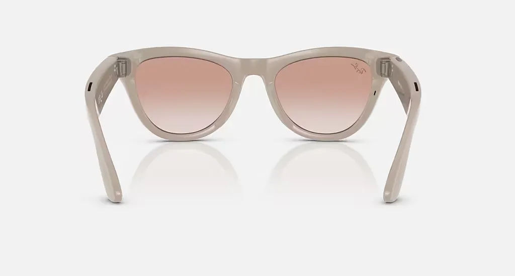 RAY-BAN Meta SKYLER Smart Sunglasses Shiny Chalky Gray / Cinnamon Pink NEW!