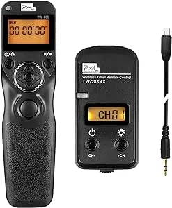 Pixel Wireless Timer Remote Shutter Release TW283-S2 Wireless Remote Control Wire Release Compatible with Sony a1 a9 a7 a7R a7S a6600 a6500 a6400 a6300 a6100 a6000 a5000 RX100II RX10 RX0 a68 ZV-1 HX99