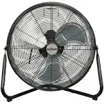 20 in Pro High Velocity Metal Floor Fan - Black