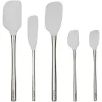 Flex-Core Stainless Steel Handled Spatula 5 Piece Set for Meal Tovolo Oyster Gray