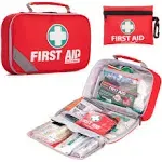 General Medi First Aid Kit (215 Piece) + Bonus 43 Piece Mini First Aid Kit Includes Emergency Blanket, Bandage, Scisso