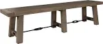 Handcrafted Reclaimed Wood Dining Bench with Grains, Distressed Gray - BM203606 By Casagear Home