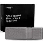 Miracle Made Bath & Shower Towel - Premium 100% Cotton Silver Gift Bath Sheets Fade Resistant Highly Absorbent Quick Drying