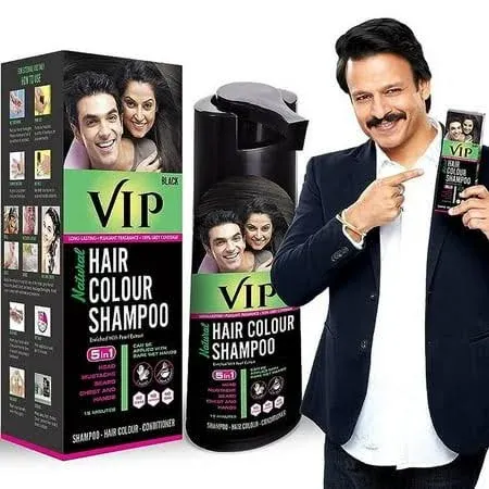 VIP Natural Hair Color Shampoo - 180 ml / Black