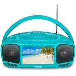 Aiwa Portable Media Boombox Bluetooth Speaker, AI7001-TL, Teal B-Grade / Teal