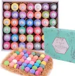 Bulk Bath Bomb Gift Set - 42 Moisturizing Bath Bombs for Women & Men! Nourishing Bath Bombs Ideal Gift Set for Women! 100% Natural, Sulfate & Paraben Free