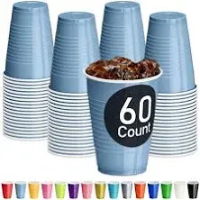 80 Party Cups, 16 oz -BPA Free- Plastic Soda Cups, Perfect for Birthday, Picn...