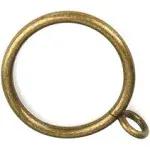 Antique Brass Curtain Rings with Eyelets for Up to 1.2-inch Curtain Rods (Set of 30 PCS Curtain Rings)