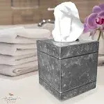 Autumn Alley Rustic Farmhouse Galvanized Metal Square Tissue Box Cover | Quality