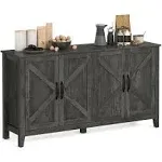 VASAGLE Buffet Storage Cabinet, 15.7" D x 59" W x 31.5" H Credenza Sideboard Table, Kitchen Cupboard with Adjustable Shelves for Living, Dining Room