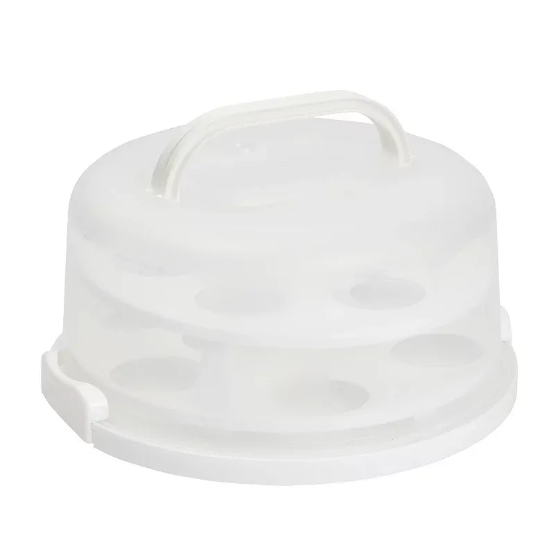 Juvale 2-in-1 Round Cake Carrier with Lid and Handle