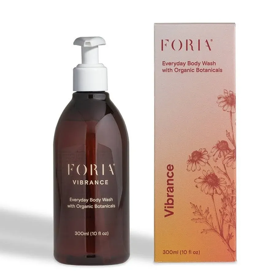 FORIA Everyday Body Wash | Organic, All-Natural, pH-Friendly Feminine Wash | Fragrance-Free with Probiotics | Sensitive Skin Safe | 10 Fl Oz