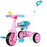 KRIDDO 2 in 1 Kids Tricycles Age 18 Month to 3 Years Eva Wheels Upgra