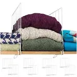 Evelots 8 Pack Shelf Dividers for Wood Shelves, Closet Organization-12 Inches Tall/Reinforced Wide Bottom for Added Stability