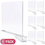 Sorbus Acrylic Shelf Dividers for Shelves- 6 Pack