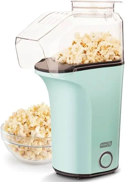 Dash Hot Air Popcorn Popper Maker with Measuring Cup And Melting Tray Dream Blue