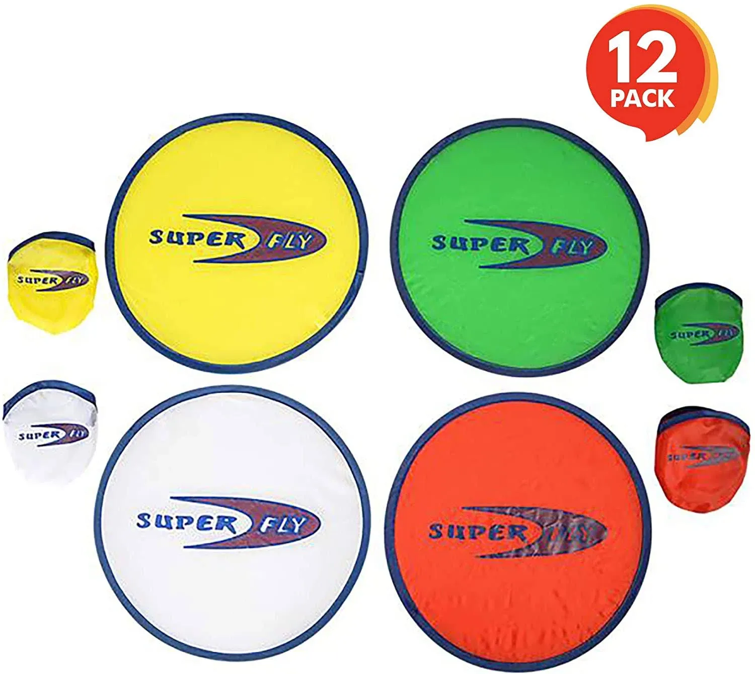 ArtCreativity Folding Pocket Frisbee Set - 12 Pack - Foldable Frisbees for Kids 