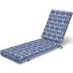 Classic Accessories Chaise Lounge Cushion 21&#034;x44&#034; Polyester Box Edge Ikat Island