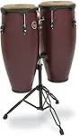 LP LP646NY-DW City Series 10&#034; &amp; 11&#034; Conga Set with Double Stand - Dark Wood