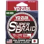 Yo-Zuri SuperBraid Dark Green 150 Yards Superbraid Fishing Line 15 Pound