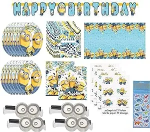 Despicable Me Birthday Party Supplies Bundle for 16