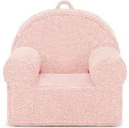 Toddler Chair Sherpa Couch Sherpa Kids Chair, Cuddly Comfy Toddler Plush Chair Toddler Couch Reading Chair for Kids Fuzzy Baby Chair Pink