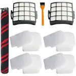 Replacement Filters for Shark Stratos Az3002 Az3000 AZ3000W DuoClean PowerFins Upright Vacuum Cleaner 1 Soft Brush Roller 2 Filters 4 Foam & Felt