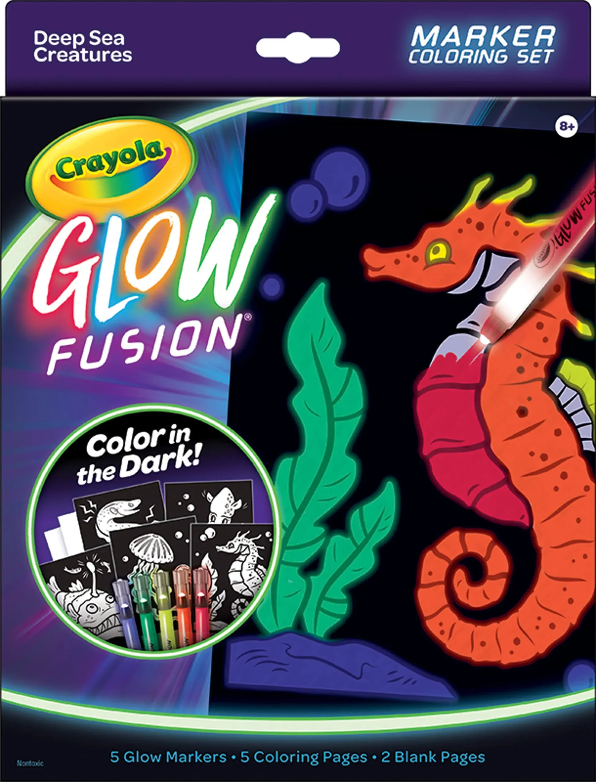 Crayola Glow Fusion Marker Coloring Set -Deep Sea Creatures 747493