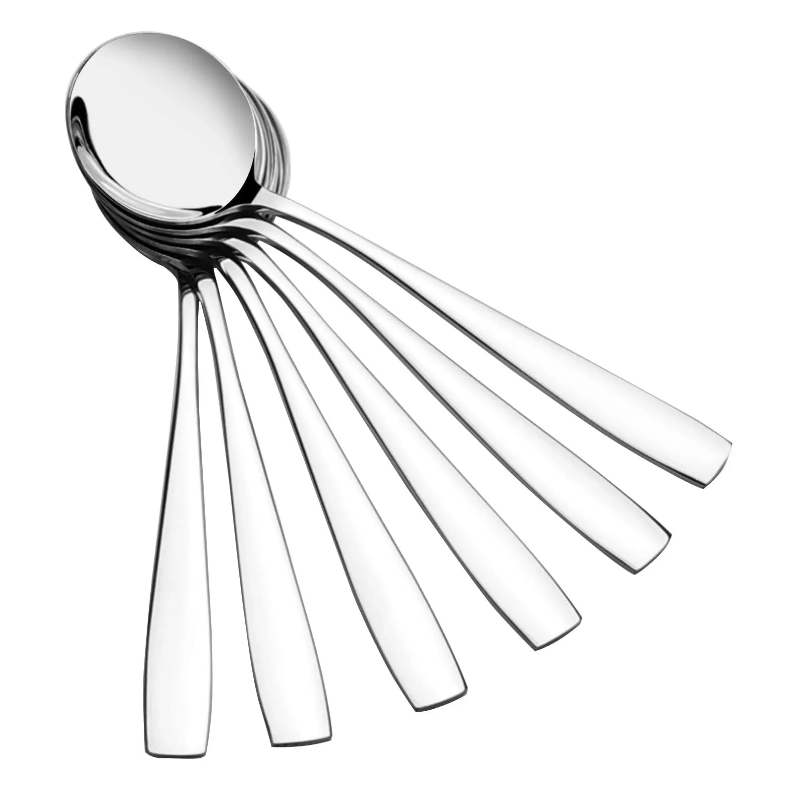 Round Soup Spoon 12 Piece, Stainless Steel Bouillon Spoon