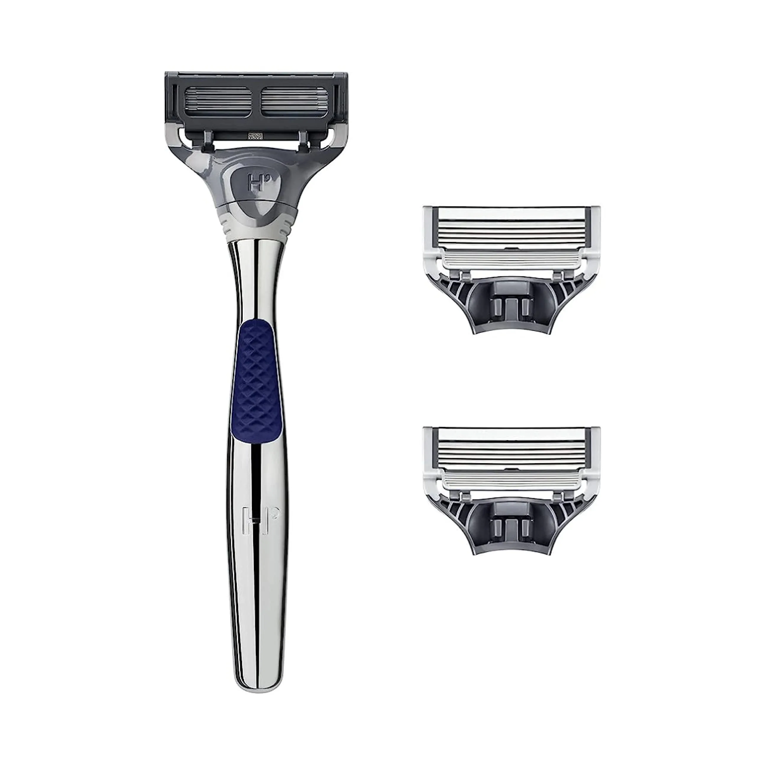 Harry's Razors for Men, 1 Handle (Chrome Edition) and 3 Razor Blade Refills with German Engineered 5-Blade Technology, Stocking Stuffer For Men